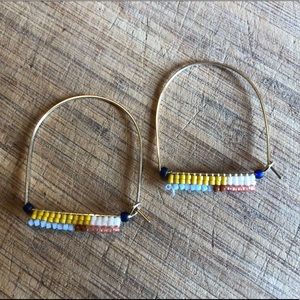Seed Bead Hoop Earrings
